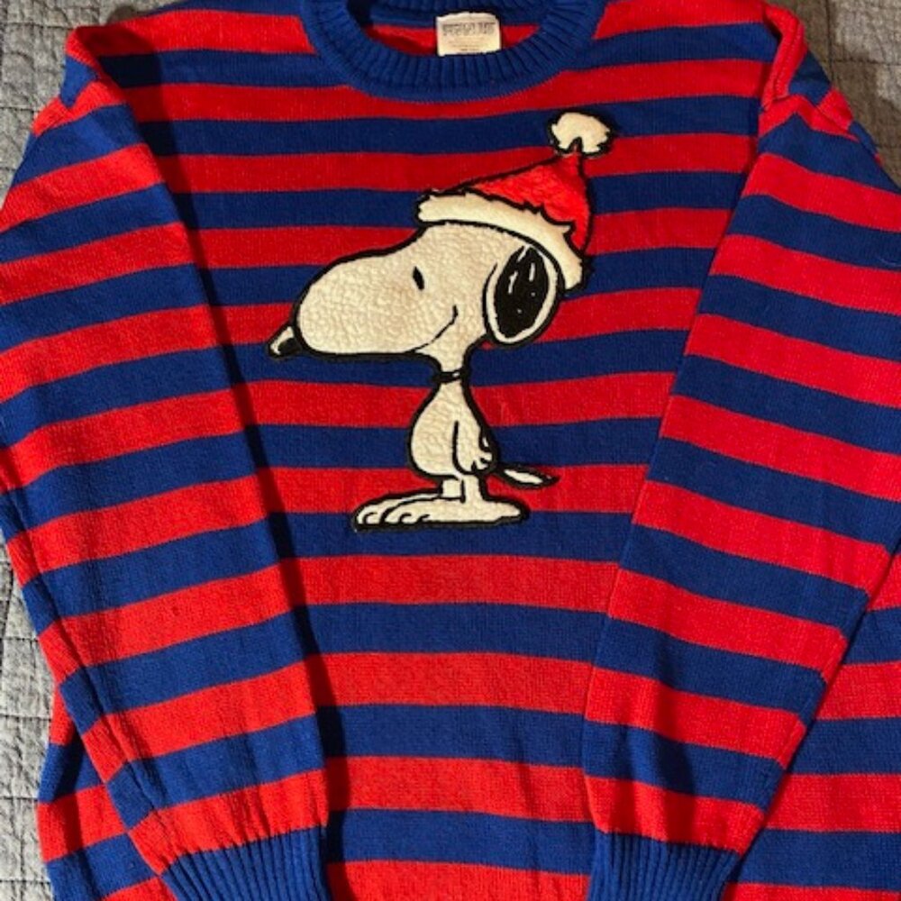 Peanuts Snoopy Ugly Christmas Sweater EUC Large L